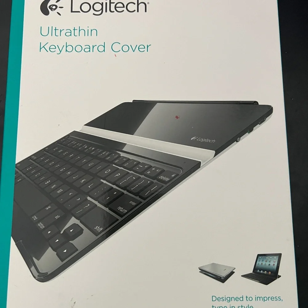 Logitech Black Tablet Keyboard Slim Wireless Cover